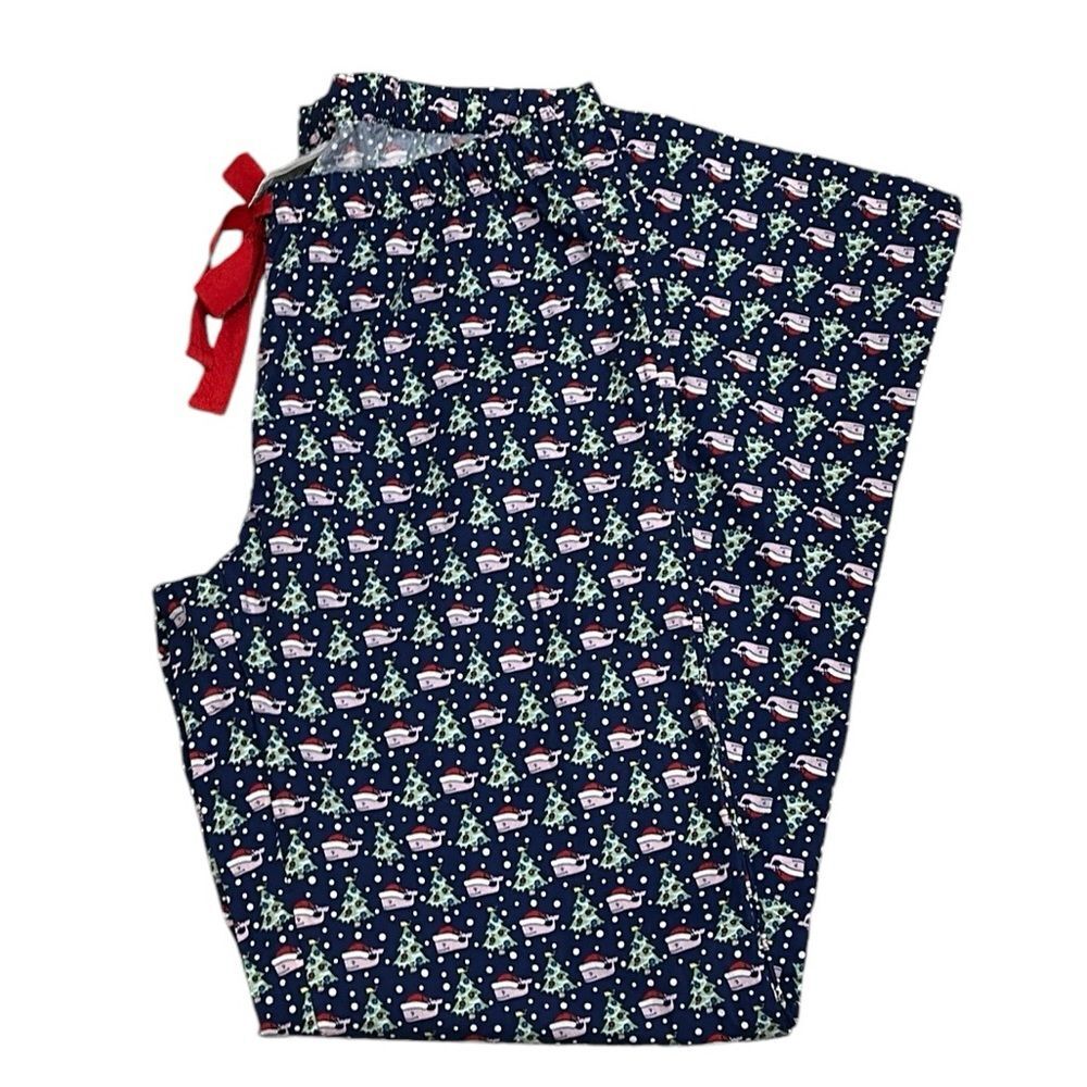 Vineyard Vines Santa Whale Stretch Cotton Lounge Pants XS